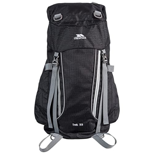 Image of Trespass 33 L Rucksack Hiking Travel Backpack Padded Straps & Hip Belt Trek33