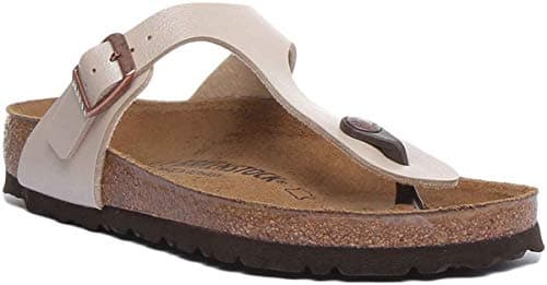 Image of Birkenstock GIZEH Birko-Flor, Women's Sandals, Ivory (Graceful Pearl White/Antique Lace), 5 UK (38 EU)