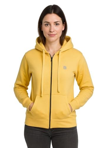 Image of Bahob® 1 & 2 Pack Womens Ladies Plain Zip Up Hoodie Long Sleeve Sweatshirt Full Zip Top Soft Jumper Jacket Hoodies Top S-6XL (XL, WZH-101-D)