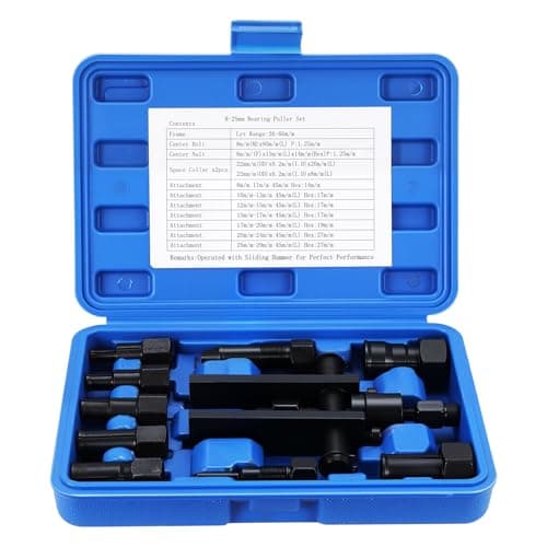 Image of Moendergo 10 Piece 8-25MM Motorcycle Blind Hole Inner Bearing Puller Tool Kit Bearing Press with Slide Hammer and Glow Plug Removal tool for Motorcycle & Auto