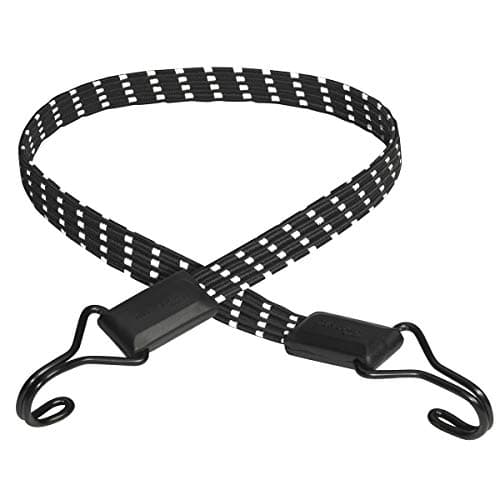 Image of MASTER LOCK Flat Bungee with Hooks [80 cm Bungee Cord] [Reflective Bungee] [Double Reverse Hook] 3229EURDAT - Ideal for Transporting, Packing and Securing Loads