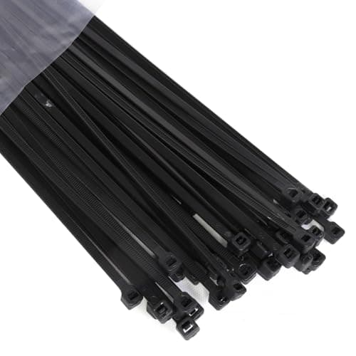 Image of enTie Black Cable Ties 4.8mm x 500mm Nylon 66 UL Approved [50 Pack]