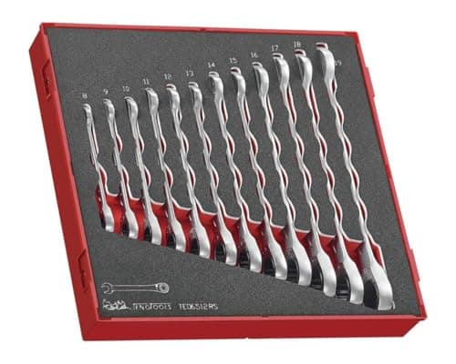 Image of Teng Tools TED6512RS Ratcheting Combination Spanner Set RS FOAM2 12 Pieces