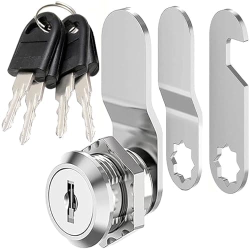 Image of Litensh Letterbox Lock with 4 Keys, Lock for Post Box Drawer Lever Mailbox Cam Cupboard Cabinet Doors Locker Lock, Diameter 18 mm(1, 16MM)