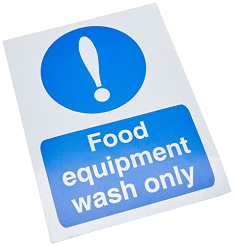 Image of Seco Food Equipment Wash Only Sign, 150mm x 200mm - Self Adhesive Vinyl
