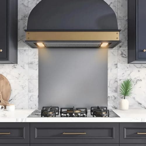Image of eR Home 600x800MM Stainless Steel Splashback for Kitchen With Brushed Finish, 1mm Thick Kitchen Splashback for Cooker with Adhesive/Glue included | Easy to Install & Clean