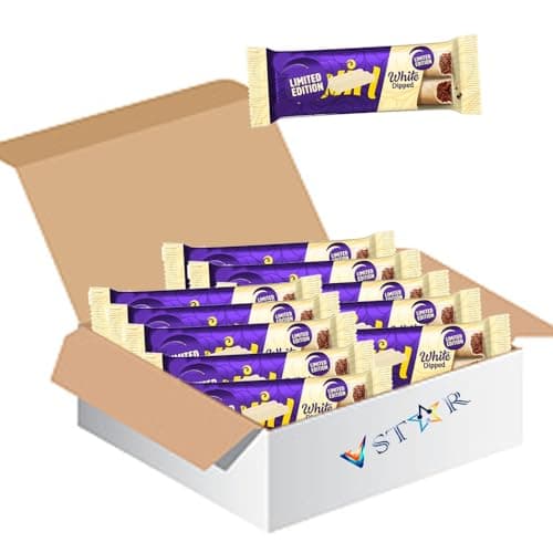 Image of Twrl White Dipped Limited Edition Chocolate Bar 43g – Smooth White Chocolate Coating with Classic Twrl Flake Layers Inside (18 x Bars)