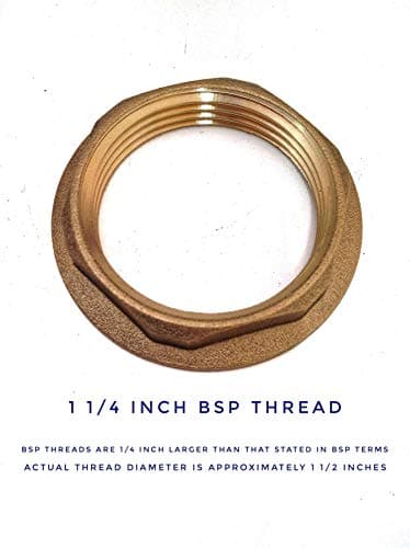 Image of 1 1/4 inches BSP Flanged Basin Waste Brass Backnut