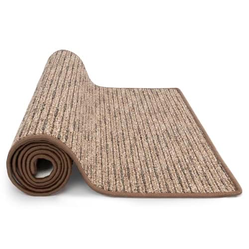 Image of KARAT Geneva Rug Runner, Made to Measure, Sold by the Metre, Hallway Rug, Kitchen Runner, Rug for Kitchen, Hallway & Living Room (80 x 150 cm, Light Brown)