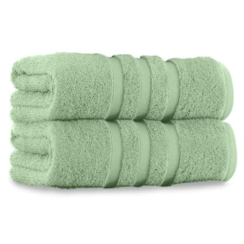 Image of GC GAVENO CAVAILIA 100% Egyptian Cotton Pack of 2 Bath Sheet – Extra Large Soft and Highly Absorbent Towel Set (90 x 140 cm), Hotel Quality Anti-Allergic Bath Towels - 550 GSM - Sage Green