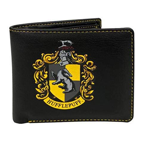 Image of Groovy Uk Men's Harry Potter Hufflepuff Mens Wallet, Black Yellow, One Size UK