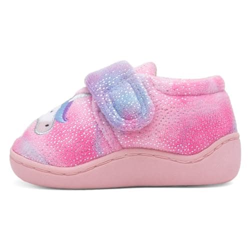 Image of The Slipper Company Girls Pink Unicorn Slipper - Size 12 UK - Pink