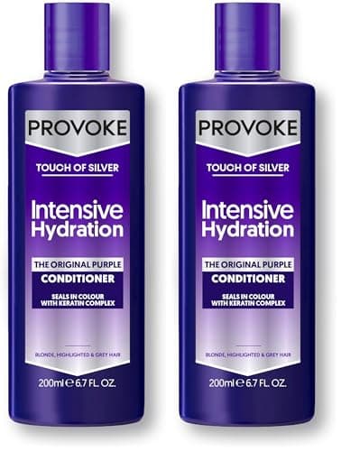 Image of PROVOKE Touch of Silver Intensive Conditioner - for Blonde, Platinum, White or Grey Hair - 200 ml (Pack of 2)