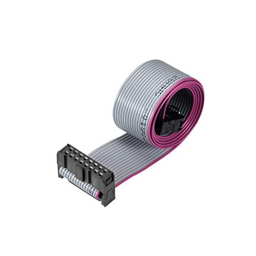 Image of sourcing map IDC Wire Flat Ribbon Cable FC/FC Connector A-type 16Pins 2.54mm Pitch 50cm Length Gray