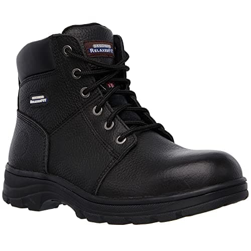 Image of Skechers Men's Workshire Classic Boots, Black Embossed Leather, 13 UK