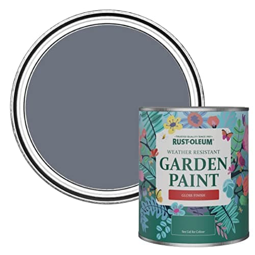 Image of Rust-Oleum Grey Mould-Resistant Garden Paint In Gloss Finish - Marine Grey 750ml