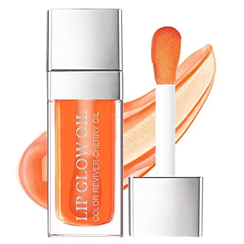 Image of AOOWU Plumping Lip Oil Tinted, Moisturizing Lip Oil Long Lasting Nourishing Lip, Hydrating Lip Gloss Tint Lipstick for Women, Glitter Shine Liquid Lipstick, Lip Glaze Makeup Cosmetic
