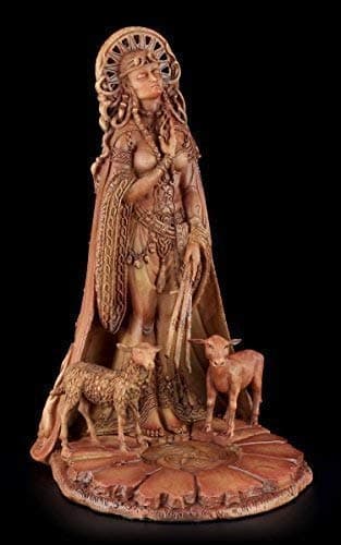 Image of Brigid Figurine - Celtic Goddess Wicca Magic Altar Figure Brighid Brig