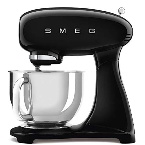 Image of Smeg SMF03BLUK Full Colour Stand Mixer, Retro 50's Style with 4.8L Stainless Steel Bowl, Safety Lock, 10 Variable Speeds, 800W, Black