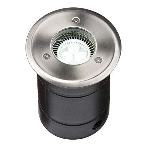 Image of Knightsbridge WGULED Grade 304 Stainless Steel Walkover/Driveover Light, 140 mm, 105 mm, 230 V, IP67, Brushed Chrome