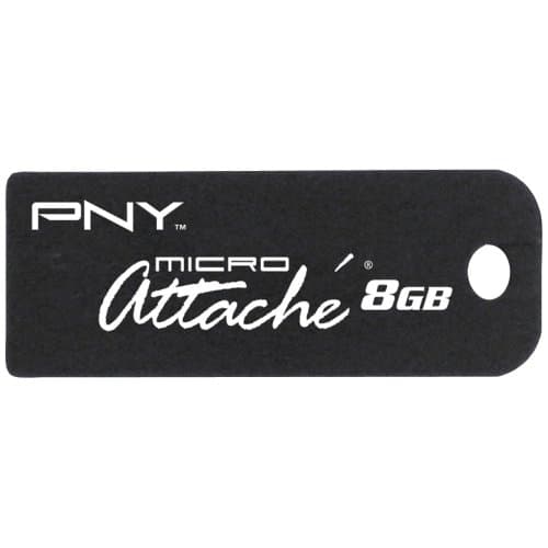 Image of PNY 8 GB Micro Attache USB 2.0 Flash Drive P-FD8GBMIC-FS (Black)