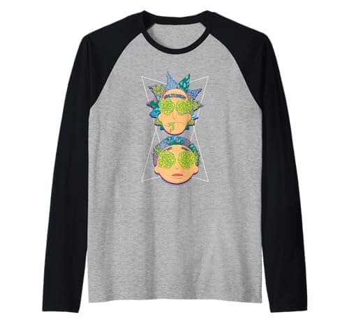 Image of Rick and Morty Portal Eyes Raglan Baseball Tee