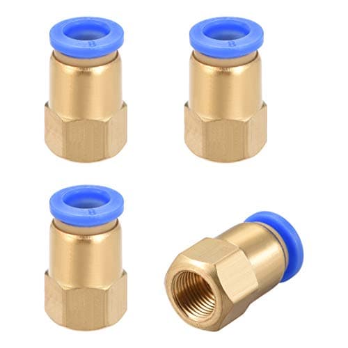 Image of sourcing map Push to Connect Tube Fitting Adapter 8mm Tube OD x G1/8 Female Straight Pneumatic Connecter Connect Pipe Fitting 4pcs