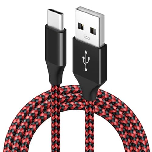 Image of USB C Charger Cable 1M(3.3ft), 3A Fast Charging Type C Cable [40000+ Bend Tested] Braided USB A to USB C Lead Compatible with iPhone Samsung Galaxy S22 S21 A12, Pixel, PS5 - Red