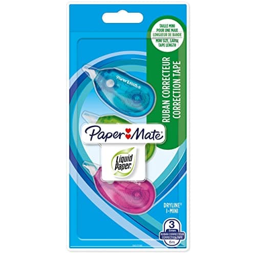 Image of Paper Mate DryLine i-Mini Correction Tape | Assorted Colours | 3 Count