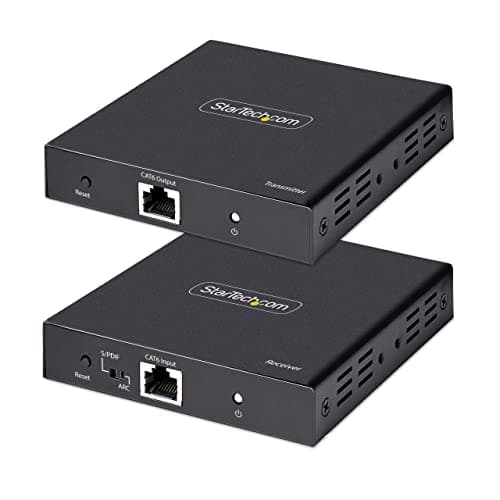 Image of StarTech.com 4K HDMI Extender Over CAT5/CAT6 Cable, 4K 60Hz HDR Video Extender Up to 230ft (70m), HDMI Over Ethernet Cabling, S/PDIF Audio Out, HDMI Transmitter and Receiver Kit (4K70IC-EXTEND-HDMI)