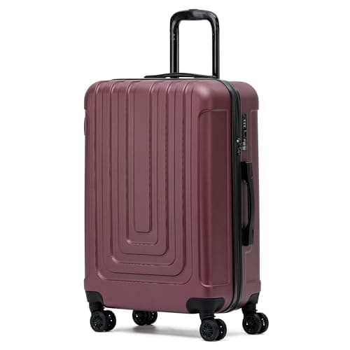 Image of Flight Knight Premium Lightweight Suitcase - Built-in TSA Lock - 8 Spinner Wheels - ABS Hard Shell Check in Highly Durable Luggage - Medium - 67x45x26cm