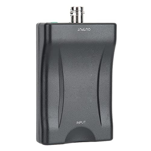 Image of Depisuta to BNC Converter in Black Color for DVD Recorder, Converts Signal to BNC Composite Video, for Regular TV and VHS Players