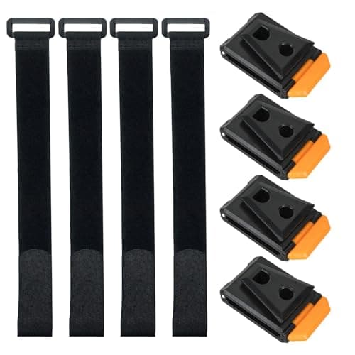 Image of Tool Belt Clip for Cliptech, 4 PCS Toughbuilt Pouch Accessories with 4 PCS Tie, 8.1 X 5.2 CM Quick-Release Clips Replacement for Electricians Carpenters Construction Workers