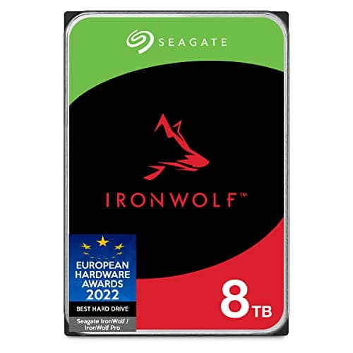 Image of Seagate IronWolf, 8 TB, Enterprise Internal NAS HDD – CMR 3.5 Inch, SATA 6 Gb/s, 7,200 RPM, 256 MB Cache for RAID NAS, Rescue Services (ST8000NT002)