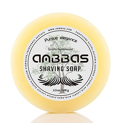 Image of Anbbas Quality Sandalwood Sandalwood Essential Oil Shaving Soap Refill 3.5OZ for Traditional Wet Shave