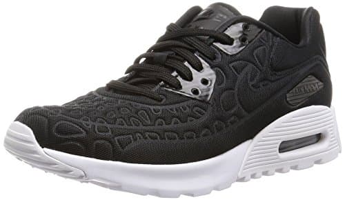 Image of Nike W Air Max 90 Ultra Plush, Women’s Running Shoes, Black / White, 4 UK (37.5 EU)
