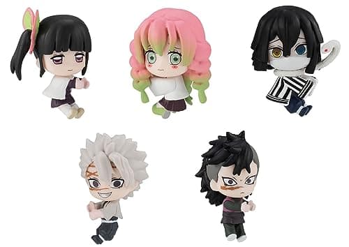 Image of Gashapon Demon Slayer: Kimetsu no Yaiba Hugcot 2 Set, Polyvinyl Chloride, no gemstone