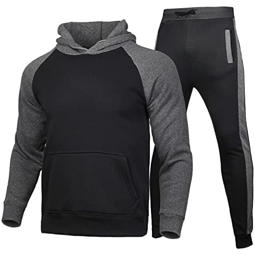 Image of Men's Joggers And Hoodie Set - Mens Tracksuit Set 2 Piece Sweatshirt And Joggers Mens Gym Tracksuit Set Mens Sportswear Sport Suit Gym Kit Men Joggers Gym Sport Sweat Suit Pants Tracksuits Sportswear