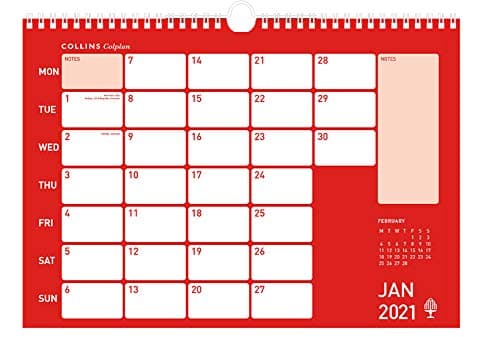 Image of Collins Colplan A4 CMC 2021 Memo Calendar, CMCA4-21