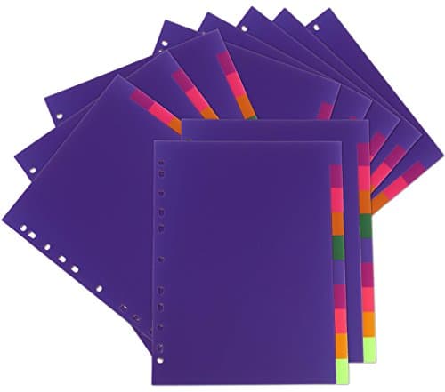 Image of Rexel 10 Part Translucent Polypropylene Divider - Multicolour (Pack of 10)