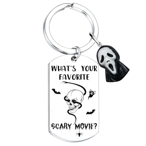 Image of Tihnvk Horror Movie Gifts Ghost Face Keyring Halloween Keychain Horror Scream Merchandise