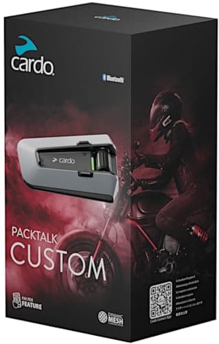 Image of Cardo Packtalk Custom - The Upgradable Mesh Motorcycle Communication System (Single Pack)
