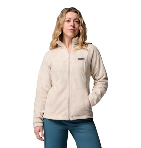 Image of Columbia Women's Benton Springs Printed Full Zip, Full Zip Fleece Jacket, Dark Stone Flowfalls, Small