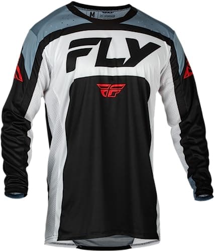 Image of Fly Racing Lite 2024 Motocross Jersey, black/white/grey, S
