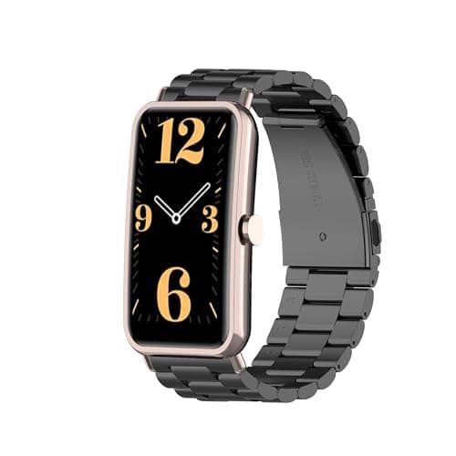 Image of SinMutisme 16mm Stainless Steel Watch Strap Compatible with Sekonda Connect Smart Watch 40mm/RADLEY Series 21 Straps, Metal Stainless Steel Replacement Band (Black)