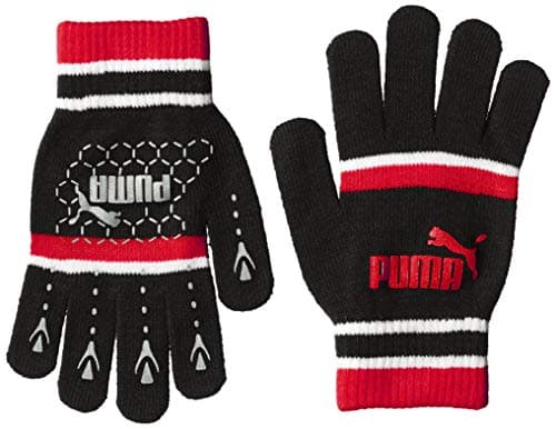 Image of PUMA No 1 Logo Cat Magic Winter Unisex Gloves Black Red 041502 02