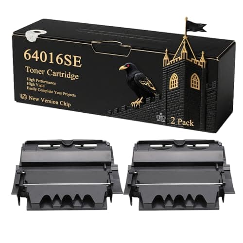 Image of 64016SE Toner Cartridge Compatible for Lexmark T640 T640dn T640dtn T640n T642 T642dn T642dtn T642n T642tn T644 T644dn T644dtn T644n Printers (2-Pack Black)