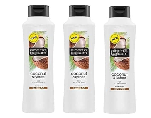 Image of Alberto Balsam Coconut and Lychee Shampoo, 350ml, Pack of 3
