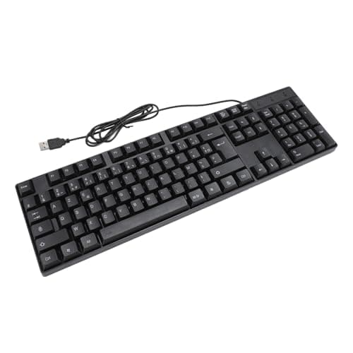 Image of Denash USB Wired Keyboard,Sturdy Minority Language Keyboard,104 Keys Full Size Business Keyboard compatible with WINDOWS/Linux for Office Home (French AZERTY Layout)