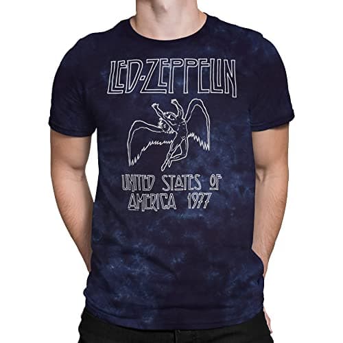 Image of Liquid Blue Men's Led Zeppelin USA Tour '77 T-Shirt, Multi, Medium